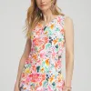 Clearance Abstract Notch Neck Tank Tops