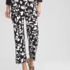 Fashion Abstract Print Trapunto Cropped Pants Pants