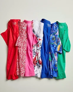 Fashion Abstract Scoop Neck Tee Tops
