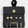 Outlet Black & Gold Earrings Gift Set Earrings