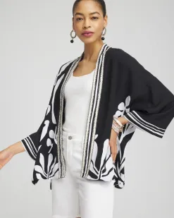 Cheap & White Floral Kimono Tops