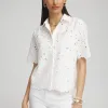 Flash Sale Black Label™ Lace Button Up Top Tops