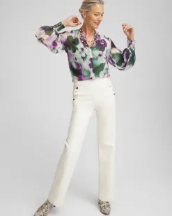 Sale Bloom Pintuck Sleeve Blouse Tops