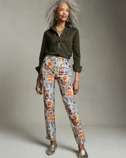 Cheap Brigitte Autumn Print Ankle Pants Pants