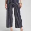Shop Brigitte Double Stripe Wide Leg Cropped Pants Pants