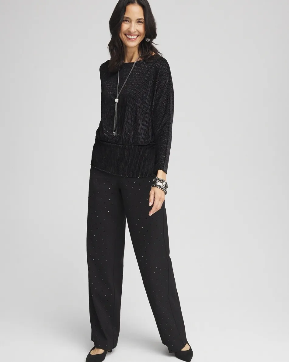 Hot Brigitte Embellished Wide Leg Pants Pants