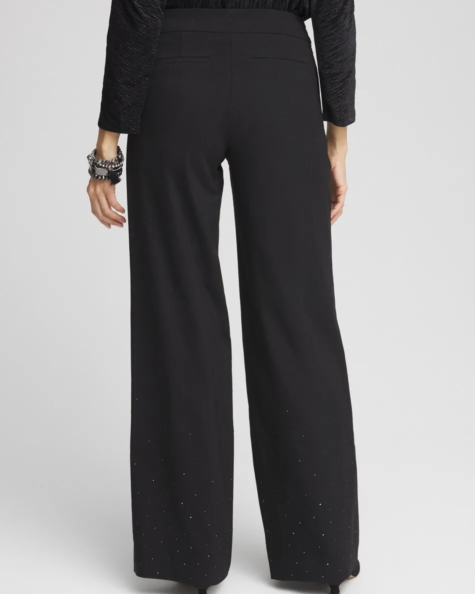 Hot Brigitte Embellished Wide Leg Pants Pants