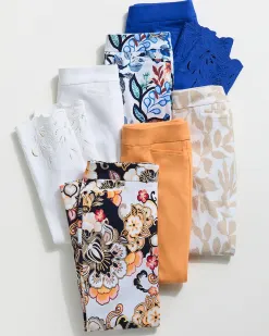 Shop Brigitte Leaf Etch Ankle Pants Pants