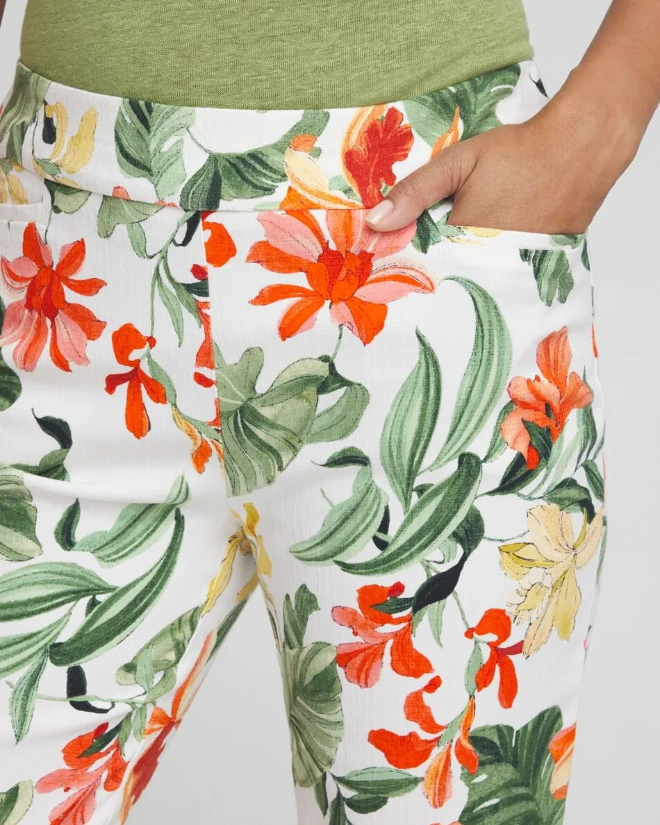 Best Sale Brigitte Orchid Print Capris Pants