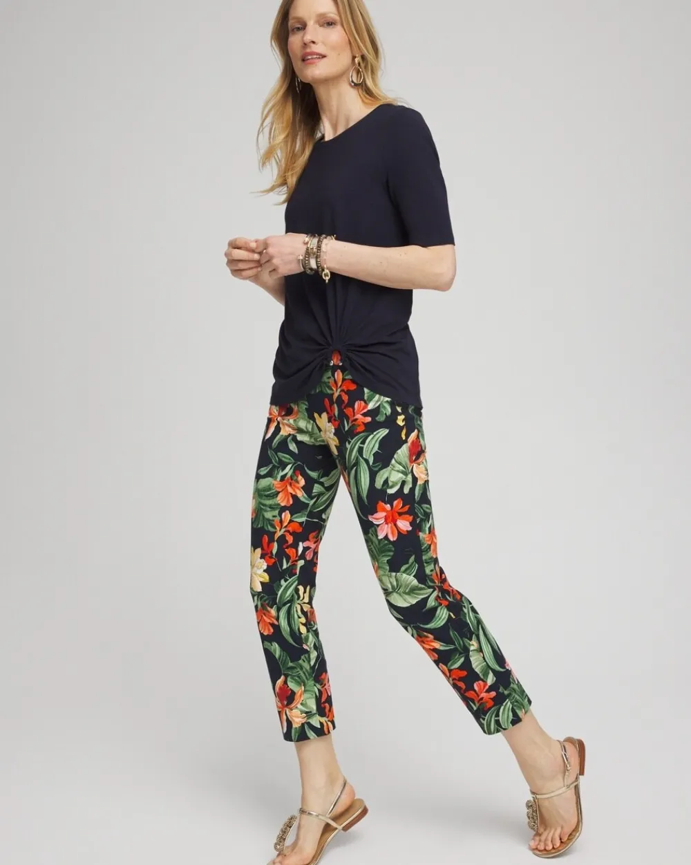 Hot Brigitte Orchid Slim Cropped Pants Pants