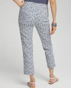 Flash Sale Brigitte Reef Print Slim Cropped Pants Pants