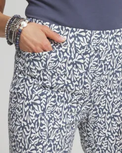 Flash Sale Brigitte Reef Print Slim Cropped Pants Pants