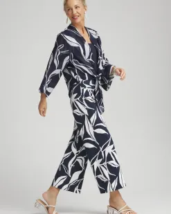 Shop Brigitte Swirl Wide Leg Cropped Pants Pants