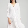 Store Button Front Swim Coverup Swim