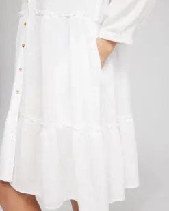 Store Button Front Swim Coverup Swim