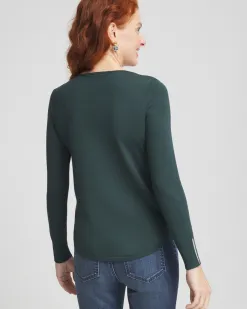 Cheap Caviar Trim V-Neck Pullover Sweater Sweaters