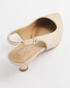 Shop Celeste Reptile Slingback Heels Shoes