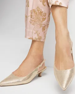 Shop Celeste Reptile Slingback Heels Shoes