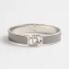 Best Sale Click Silver Tone Pavé Bangle Bracelet Bracelets | Bracelet Stacking