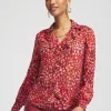 Clearance Chiffon Ruffle-Trim Blouse Tops | Blouses & Shirts