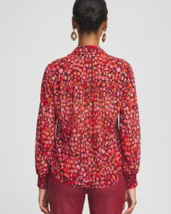 Clearance Chiffon Ruffle-Trim Blouse Tops | Blouses & Shirts
