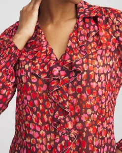Clearance Chiffon Ruffle-Trim Blouse Tops | Blouses & Shirts
