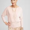Discount Crinkle Velvet Banded Hem Top Tops | Tees