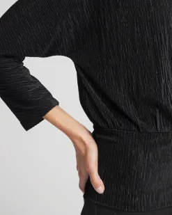 Discount Crinkle Velvet Banded Hem Top Tops | Tees