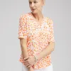 Best Sale Dots Elbow Sleeve A-line Tee Tops