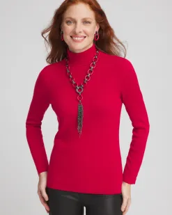 Flash Sale Ecovero™ Button Cuff Turtleneck Sweater Sweaters
