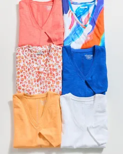 Outlet Elbow Sleeve A-line Tee Tops