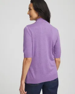 New Elbow Sleeve Mock Neck Sweater Sweaters