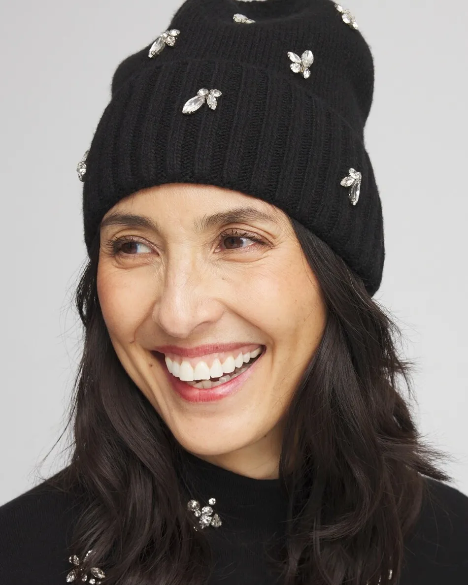 Online Embellished Cashmere Blend Hat Cold Weather Accessories | Hats