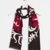 Hot Embellished Floral Scarf Scarves