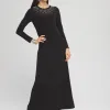 Cheap Embellished Long Sleeve Maxi Dress Dresses