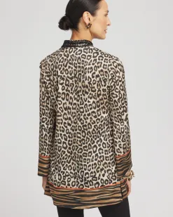 Clearance Embellished Mixed Animal Print Kurta Top Tops | Blouses & Shirts