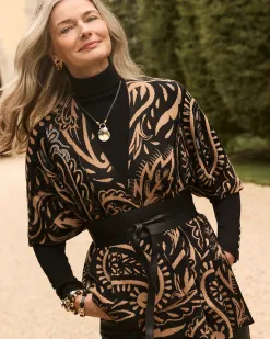 Hot Embellished Paisley Sweater Ruana Tops | Ponchos & Ruanas