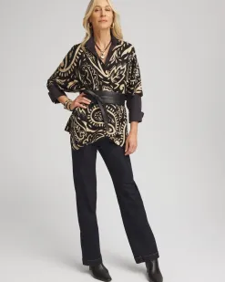 Hot Embellished Paisley Sweater Ruana Tops | Ponchos & Ruanas