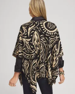 Hot Embellished Paisley Sweater Ruana Tops | Ponchos & Ruanas