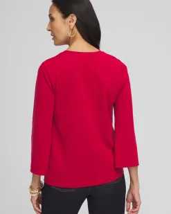 Hot Embellished Ponte Top Tops