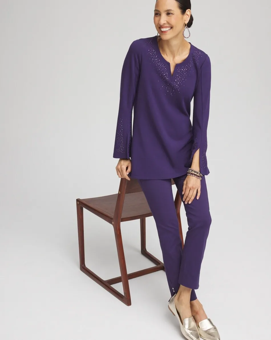 Online Embellished Ponte Tunic Tops