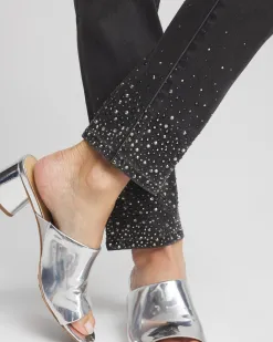 Cheap Embellished Pull-On Ankle Jeggings Jeans & Denim