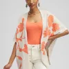Flash Sale Embroidered Knit Ruana Tops