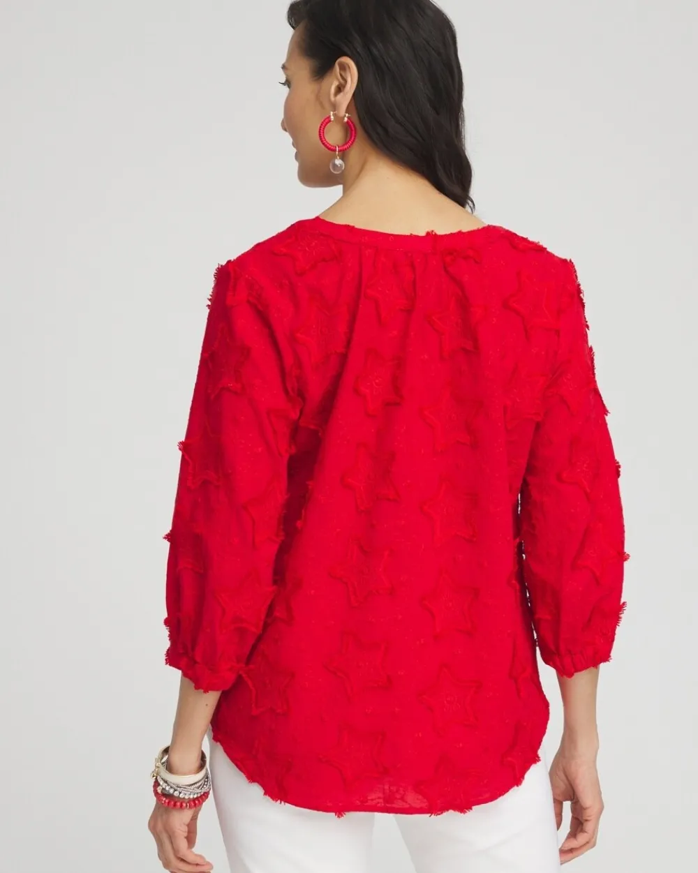 Best Embroidered Stars Peasant Top Tops