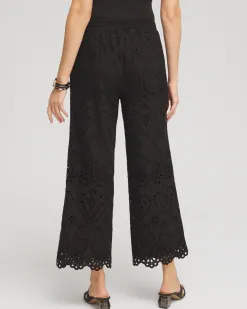 Shop Eyelet Lace Cropped Pants Pants