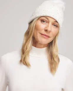 Discount Faux Pearl Cashmere Blend Pom Pom Hat Cold Weather Accessories | Hats