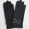 Online Faux Suede Quilted Gloves Cold Weather Accessories