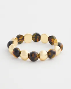 New Faux Tort Beaded Stretch Bracelet Bracelet Stacking