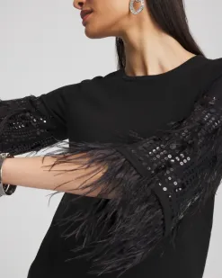 Cheap Feather Sequin Pullover Sweater Sweaters | Matching Sets