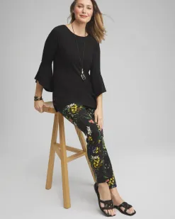 Cheap Flare Sleeve Tunic Tops